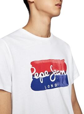 T-Shirt Pepe Jeans Milburn Bianco Uomo