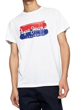 T-Shirt Pepe Jeans Milburn Bianco Uomo