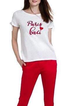 T-Shirt Naf Naf Paris Baci Beige Donne
