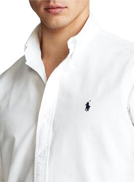 Camicia Polo Ralph Lauren Basic  Bianco da Uomo