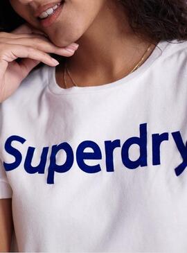 T-Shirt Superdry Flock Bianco Donna