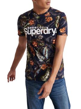 T-Shirt Superdry Super 5 Blu Uomo