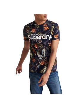 T-Shirt Superdry Super 5 Blu Uomo