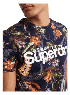 T-Shirt Superdry Super 5 Blu Uomo