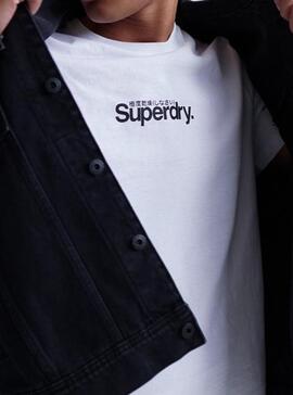 T-Shirt Superdry Core Essential Bianco Uomo