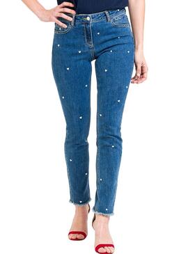 Jeans Naf Naf con cuori ricamati Donna 