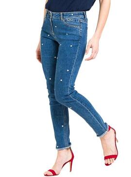 Jeans Naf Naf con cuori ricamati Donna 