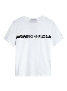 T-Shirt Calvin Klein Jeans Hero bianco da Bambino