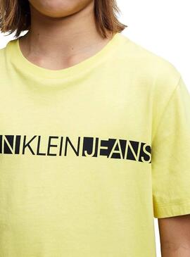 T-Shirt Calvin Klein Jeans Hero Gialo Bambino