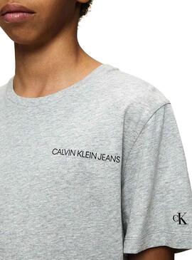 T-Shirt Calvin Klein Jeans Basic Gray per Bambino