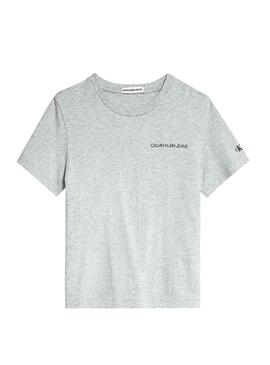 T-Shirt Calvin Klein Jeans Basic Gray per Bambino