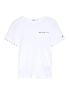 T-Shirt Calvin Klein Jeans Basic  Bianco per Bambino