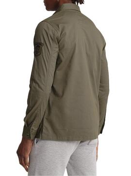 Camicia Superdry Core Military Patched Verde Hombre