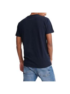 T-Shirt Superdry Core Logo Blu Navy Uomo