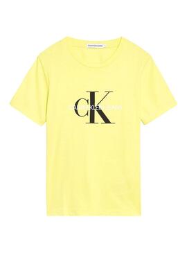 T-shirt Calvin Klein Jeans Monogram Giallo
