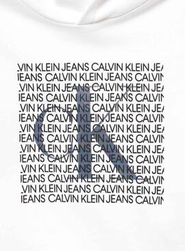 Felpe Jeans Calvin Klein Iridescent Bianca Bambina