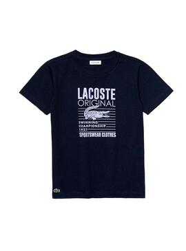 T-Shirt Lacoste Sports Blu per Bambino