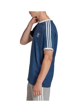 T-Shirt Adidas 3 Stripes Blu da uomo