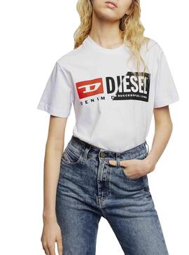 T-Shirt Diesel Diego Bianco da donna e da uomo