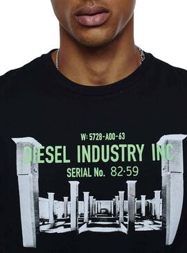 T-Shirt Diesel Industry Nero per Uomo