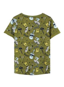 T-Shirt Name It Darock Verde per Bambino