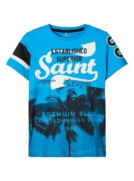 T-Shirt Name It Fauzt Blu per Bambino