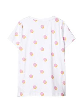 T-Shirt Name It Deelen Bianco per Bambina