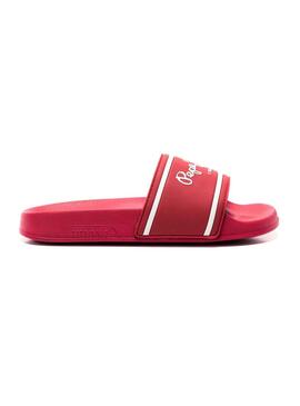 Sandali Pepe Jeans Slider Logo Rosso Bambino