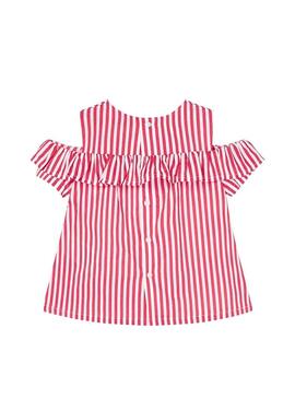 Camicia Mayoral Rayas Rosso per Bambina
