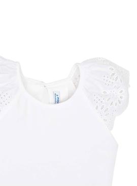T-Shirt Mayoral Fly Bianco per Bambina
