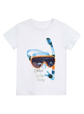T-Shirt Mayoral Diver Bianco para Bambino