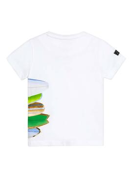 T-Shirt Mayoral Surf Bianco per Bambino