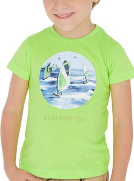 T-Shirts Mayoral Windsurf Verde per Bambino