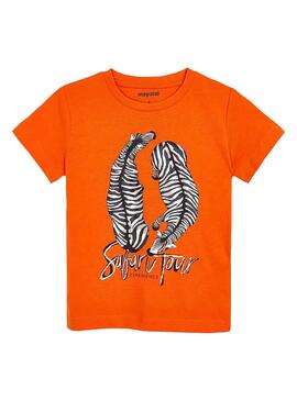 T-Shirt Mayoral Safari Orange per Bambino