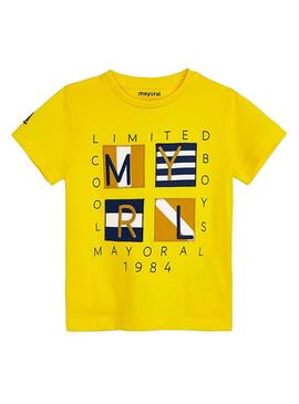 T-Shirt Mayoral Cool Giallo per Bambino