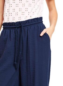 Vila Linea 7/8 pantaloni Blu Navy Donna