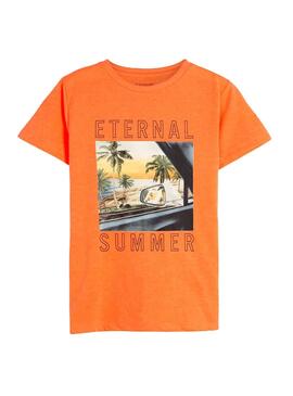 T-Shirt Mayoral Summer Orange per Bambino