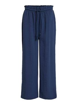 Vila Linea 7/8 pantaloni Blu Navy Donna