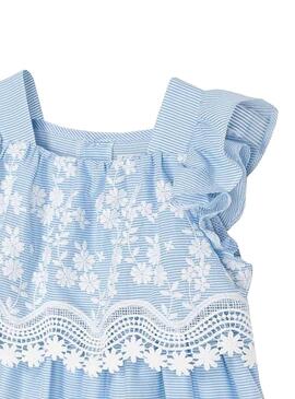 Vestito Mayoral Stripes Blu per Bambina