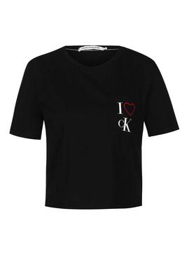 T-Shirt Calvin Klein Jeans Love Black For Women