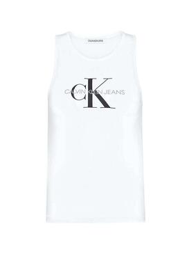 T-Shirt Calvin Klein Monogram Sporty Bianco Donne 