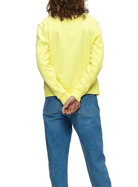 Felpe Calvin Klein Vegetable Dye giallo donna