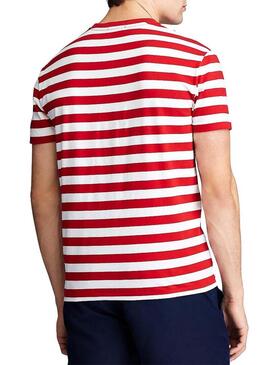 T-Shirt Polo Ralph Lauren Strisce Rosso Per Uomo