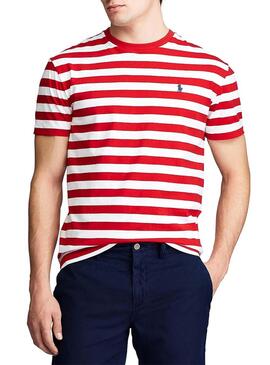 T-Shirt Polo Ralph Lauren Strisce Rosso Per Uomo