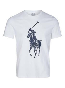 T-Shirt Polo Ralph Lauren Big Pony Bianco Uomo