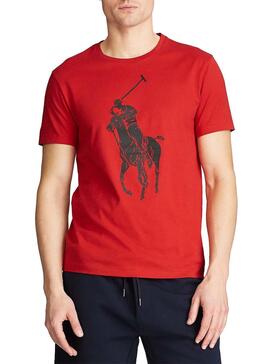 T-Shirt Polo Ralph Lauren Big Pony Rosso Uomo