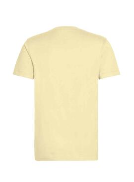 T-Shirt Calvin Klein Organic Logo Giallo Uomo