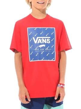 T-Shirt Vans Racing Rosso per Bambino