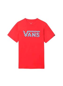 T-Shirt Vans Fill Rosso per Bambino
