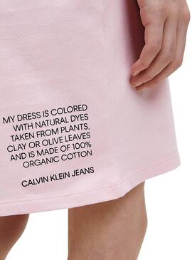 Vestito Calvin Klein Dye Rosa per Bambina